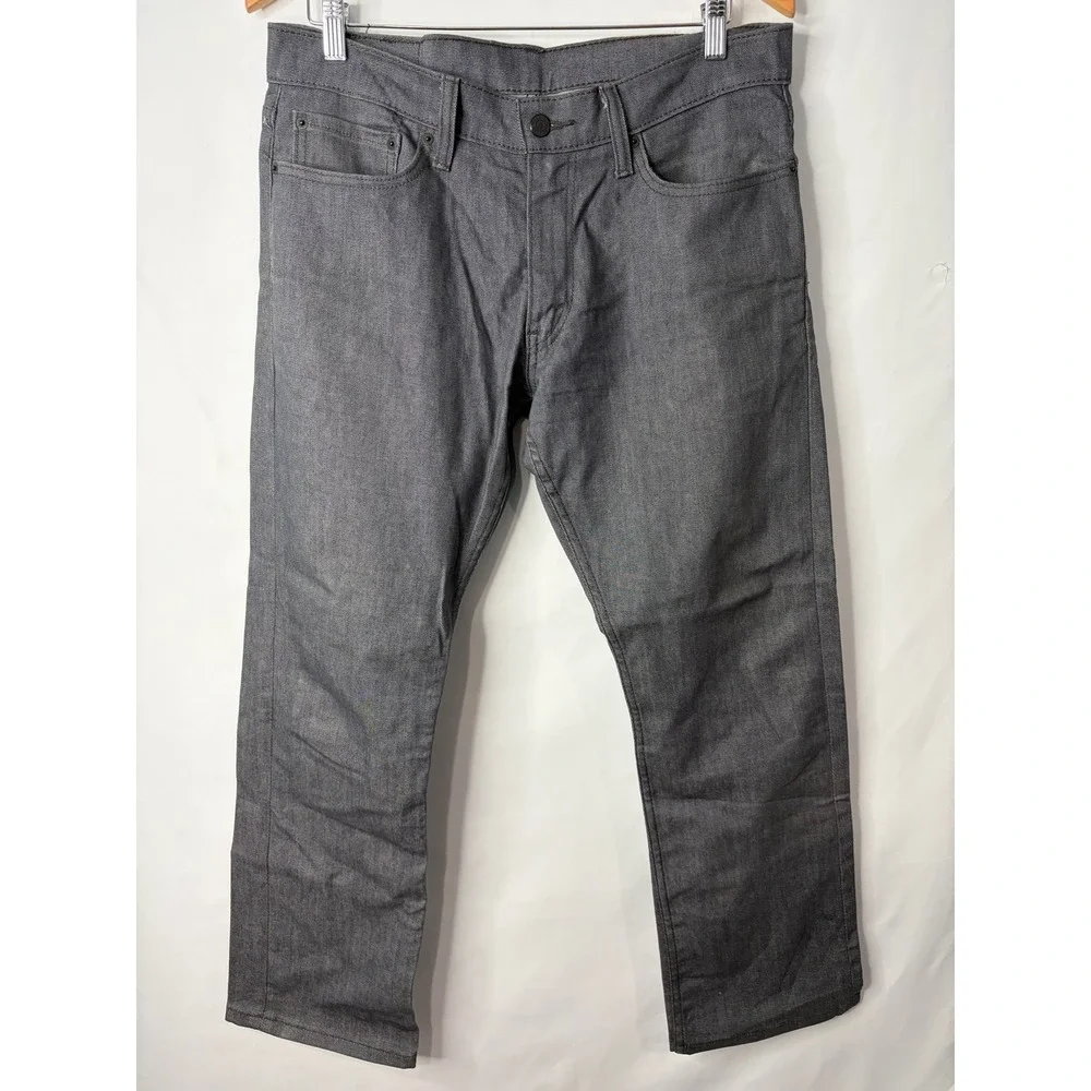 Levis 514 Straight Fit Jeans Mens 33x30 Charcoal Grey Denim Pants Classic USA